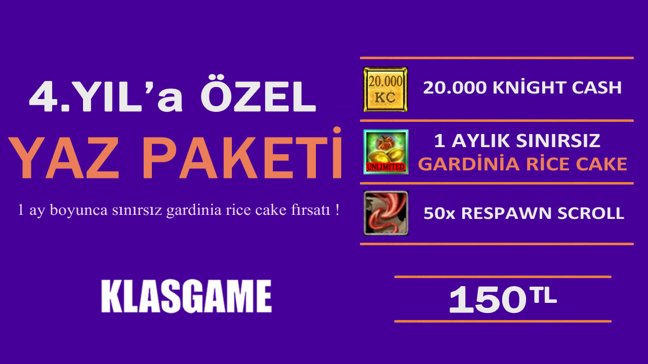 1 Aylık Sınırsız Gardinia Rice Cake ( YAZ PAKETİ )